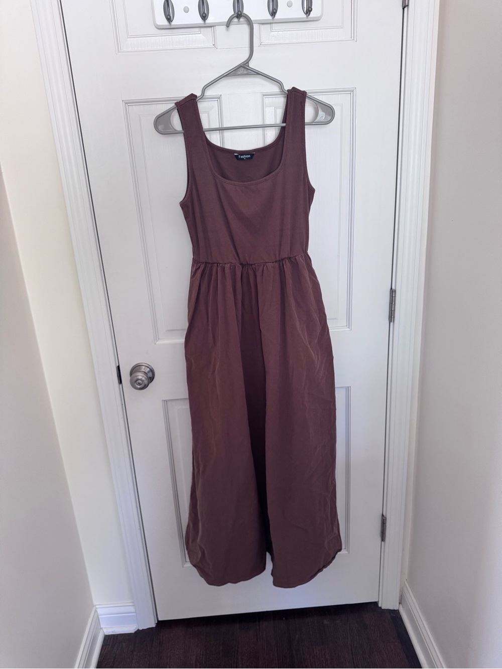 Casual Sleeveless Brown Maxi Dress